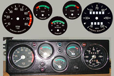 Volvo 140 Rallye GT gauge faces. Dave's Volvo
                      Page.