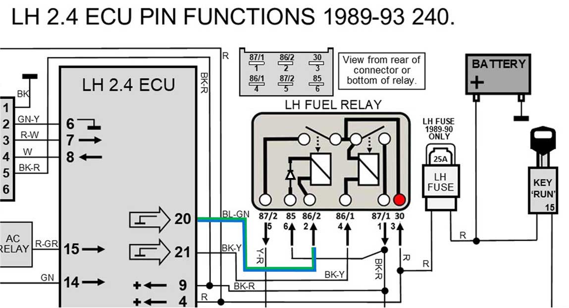 Volvo Fuel Pump and Relay Page Volvo S60 Wiring-Diagram 240Turbo.com