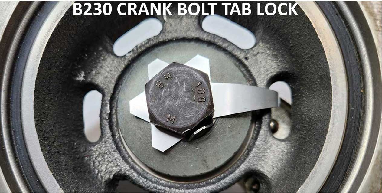 Volvo B230 Crank Bolt Lock Tab Washer.